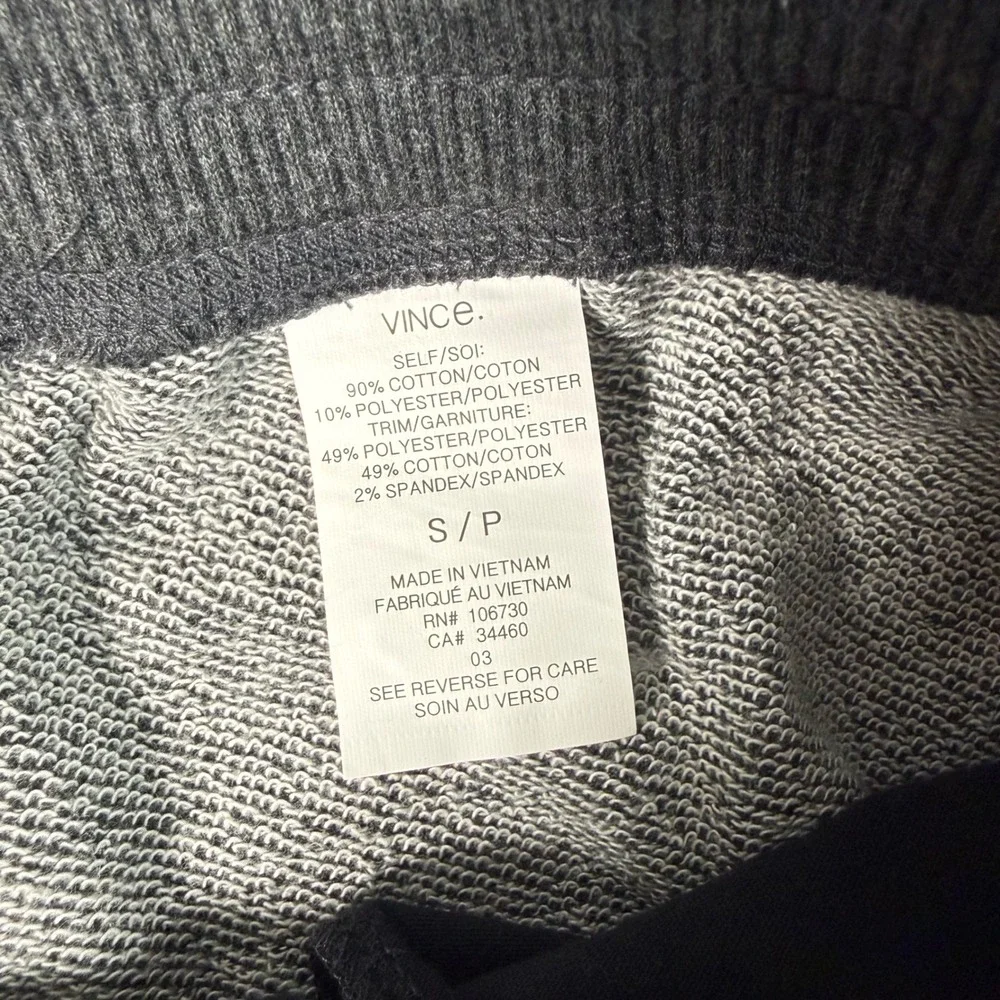 Vince Quilted Knee Patch Joggers Mens S Gray Cotton Blend Minimalist Moto 403‎